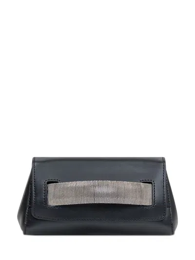 Orciani Gossip Nappa Xs Clutch Bag In Black