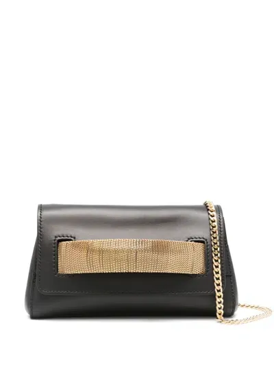 Orciani Leather Clutch Bag In Black