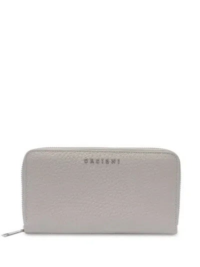 Orciani Logo-plaque Wallet In Grey