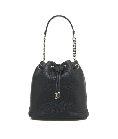 Orciani Mini Bucket Bag In Black