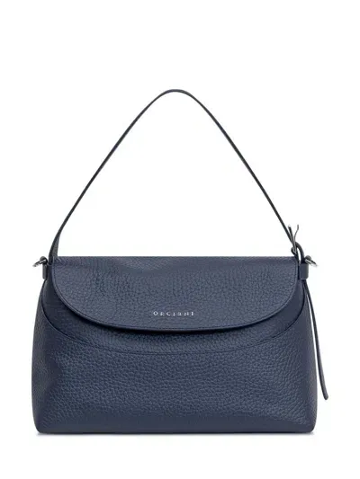 Orciani Nana Soft Medium Bag In Blue