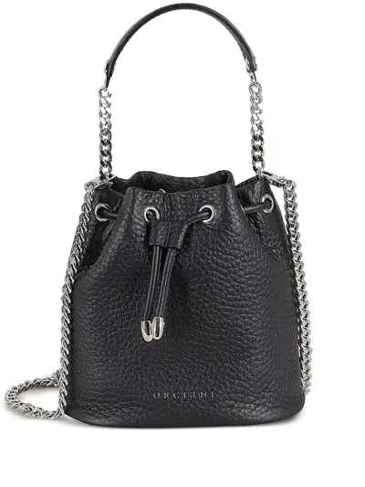 Orciani Nest Soft Bucket Bag In Black