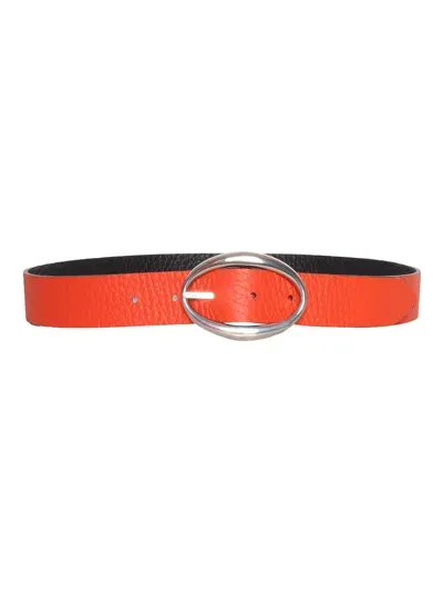 Orciani Red Smooth Leather Belt