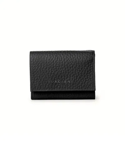 Orciani Soft Leather Wallet In Schwarz