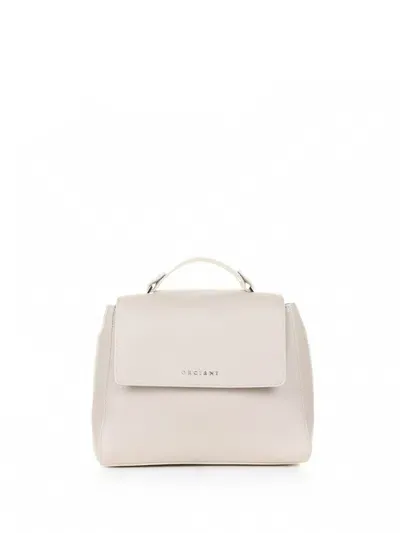 Orciani Sveva Soft Small Ivory Bag With Shoulder Strap In Avorio