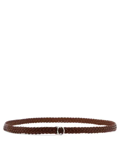 Orciani Woven Leather Belt Belts In Brown