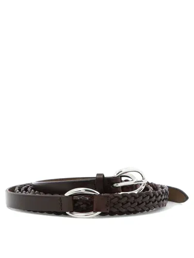 Orciani Woven Leather Belt Belts In Brown