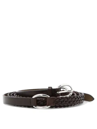 Orciani Woven Leather Belt In Brown