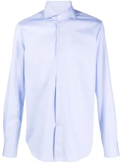 Orian Long-sleeve Buttoned Shirt In Blue