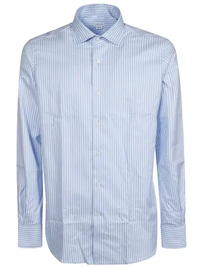 Orian Long Sleeve Slim Shirt In Blue