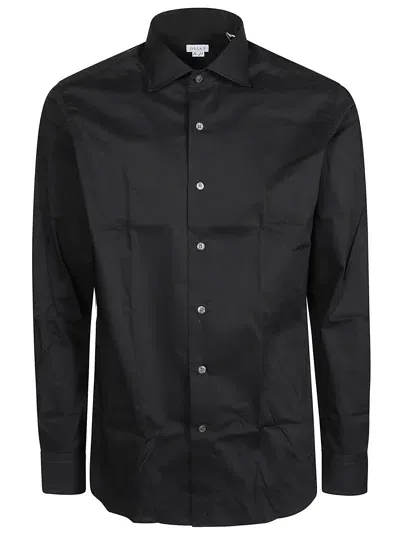 Orian Long Sleeve Slim Shirt In Black