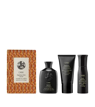 Oribe Signature Style Travel Haircare Set In White