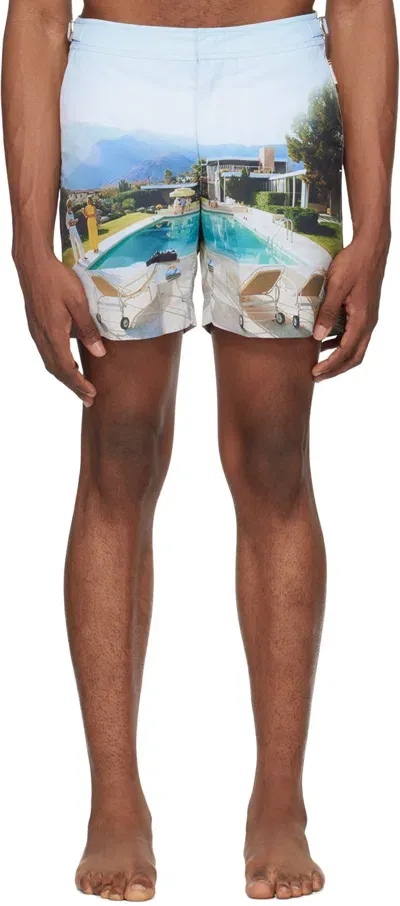 Orlebar Brown Blue Bulldog Swim Shorts In Kaufmann Cocktail