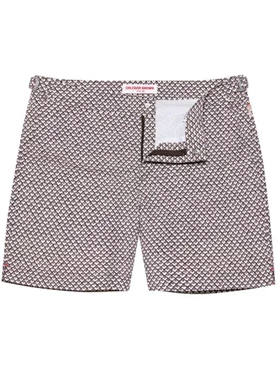 Orlebar Brown Bulldog Mosaic Swim Shorts In Blue