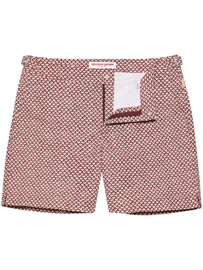 Orlebar Brown Bulldog Mosaic Swim Shorts In Neutrals