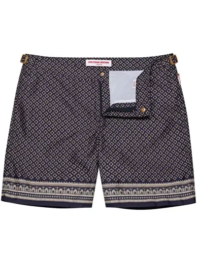 Orlebar Brown Bulldog Solmio Swim Shorts In Blue