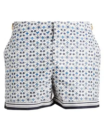 Orlebar Brown Setter Fiore Floral-motif Swim Shorts In Off White