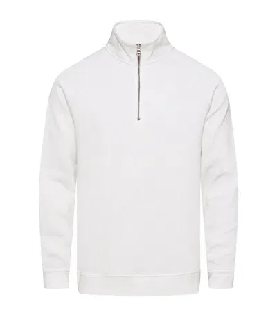 Orlebar Brown Quarter-zip Haroun Sweater In Weiss