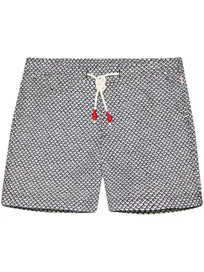 Orlebar Brown Standard Mosaic Swim Shorts In Black