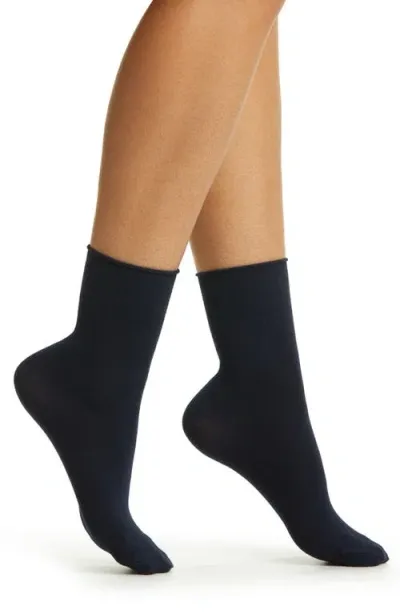 Oroblu Cheryl Quarter Socks In Blue 11