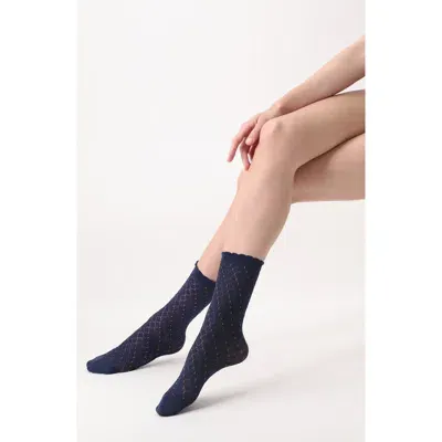 Oroblu Lovely Quarter Socks In Blue