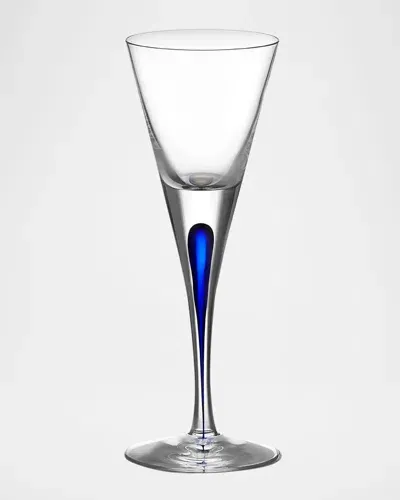 Orrefors Intermezzo Blue Snaps Glass In Clear/blue