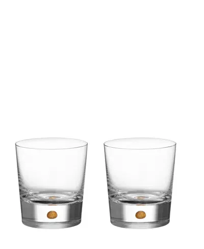 Orrefors Intermezzo Dof Stemware Set Of 2 In Gold