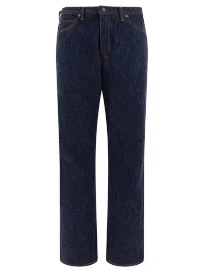 Orslow "shoe Cut" Jeans In Blue