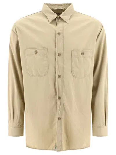 Orslow Twill Work Shirts In Beige