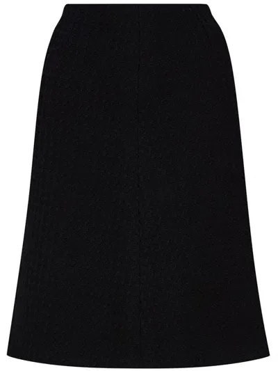 Oscar De La Renta Short A-line Skirt In Black