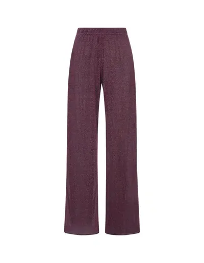 Oseree Aubergine Lumiere Trousers In Purple