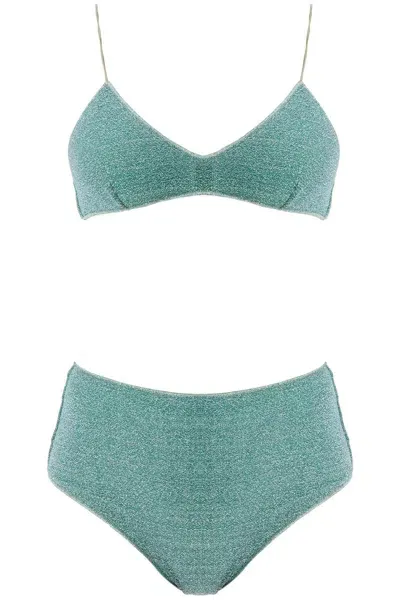 Oseree Oséree High Waisted Lumière Bikini Set In Green