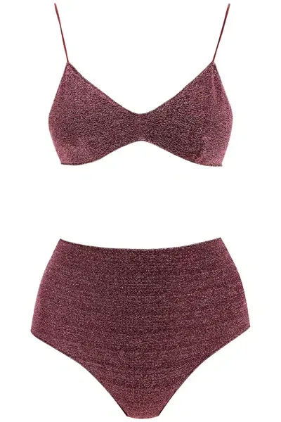 Oseree Oséree High Waisted Lumière Bikini Set In Purple