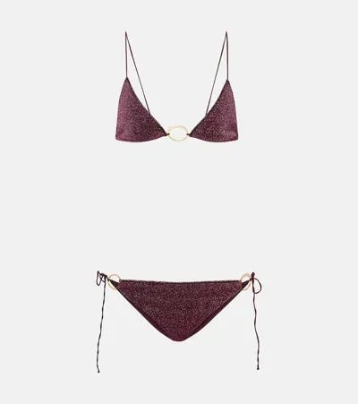 Oseree Oséree Lumière Bikini In Burgundy