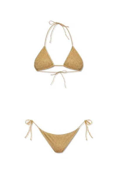 Oseree Lumiã¨re Triangle Bikini Set For In Gold