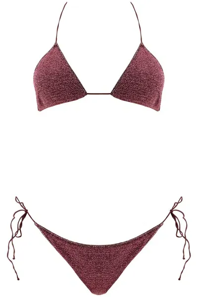 Oseree Lumiã¨re Triangle Bikini Set For In Purple