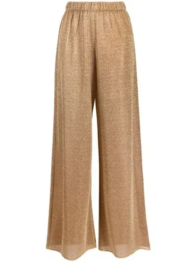 Oseree Oséree Lumière Wide-leg Trousers In Brown