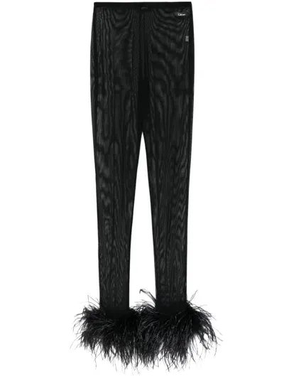 Oseree Mesh Plumage Leggings In Black