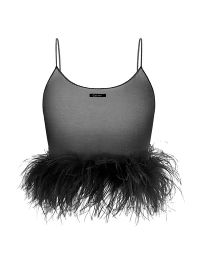 Oseree Oséree Mesh Plumage Undershirt In Black