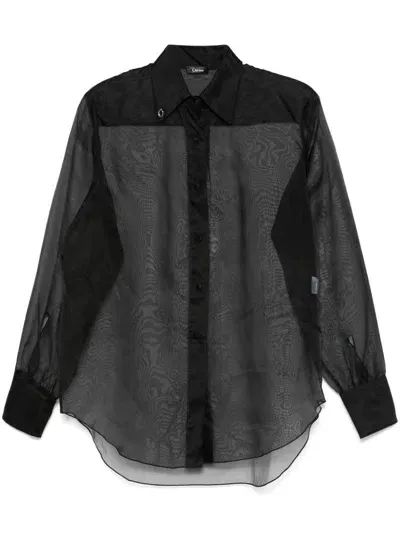 Oseree Organdie Shirt In Black