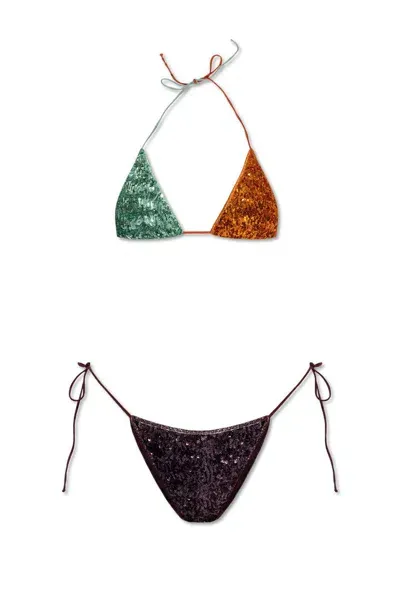 Oseree Paillettes Sequin-embellished Bikini Set In Multi