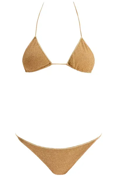 Oseree Oséree Lumière Triangle Bikini Set For In Gold