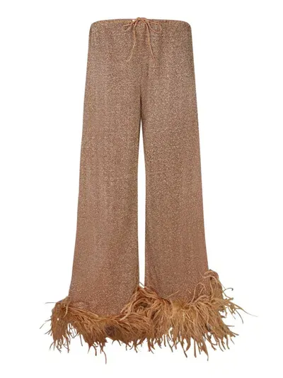 Oseree Lumiere Plumage Toffee Trousers