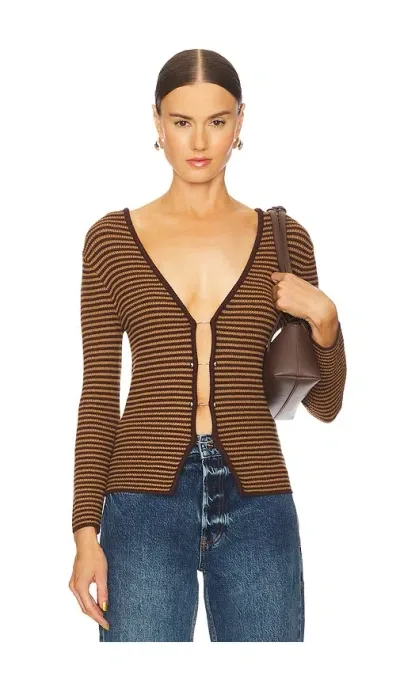 Osis Studio Cassie Cardigan In Brown