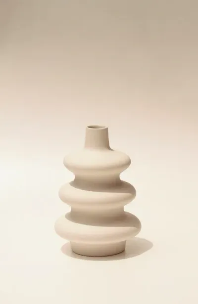 Osmos Studio Big Mezo Vase In Off White