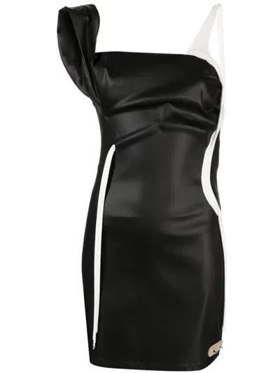 Ottolinger Mini Dress Contrast In Black