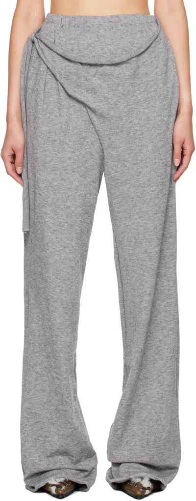 Ottolinger Gray Knit Lounge Pants In Grey