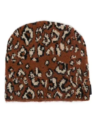 Ottolinger Leopard Beanie In Brown