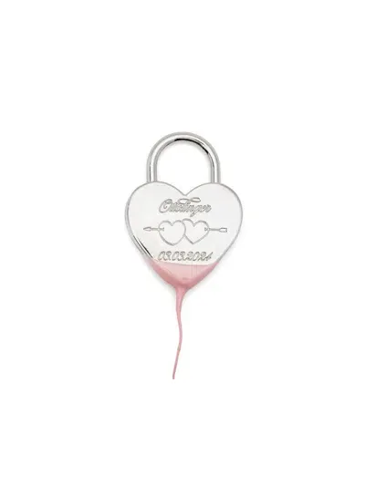 Ottolinger Otto Heart Lock Keychain Pendant In Metallic