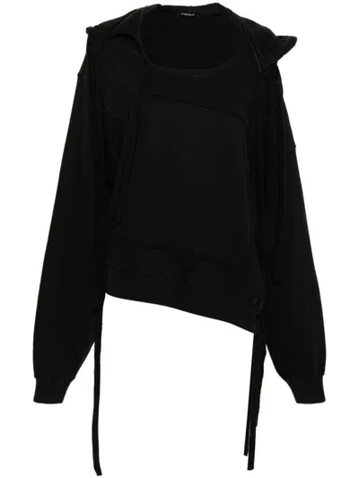 Ottolinger Deconstructed Hoodie In Black